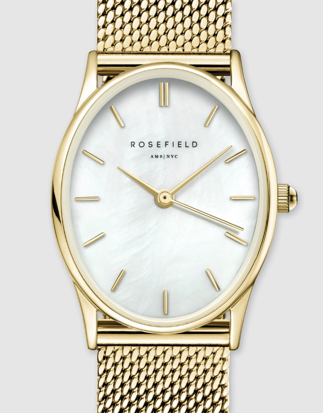 Rosefield - The Oval - Gold Tone Mesh Band