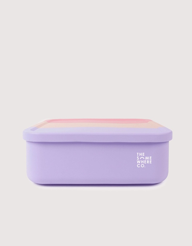 The Somewhere Co - Cotton Candy Large Square Silicone Bento Lunch Box