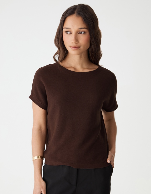 Forcast - Brandy Relaxed Cotton Knit Top