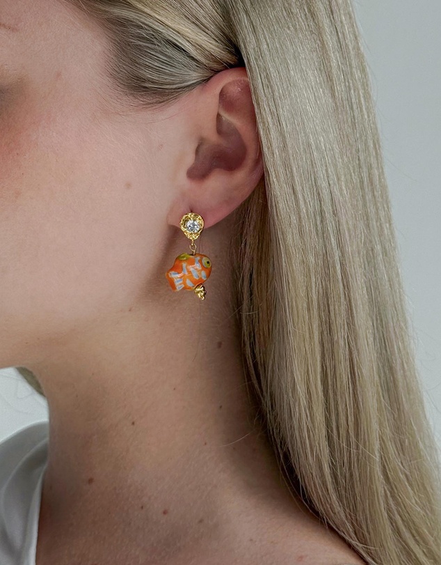 Amber Sceats - Azurefin Earrings in Orange