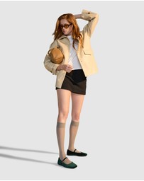 Rollie - Mary Jane Velvet Flat