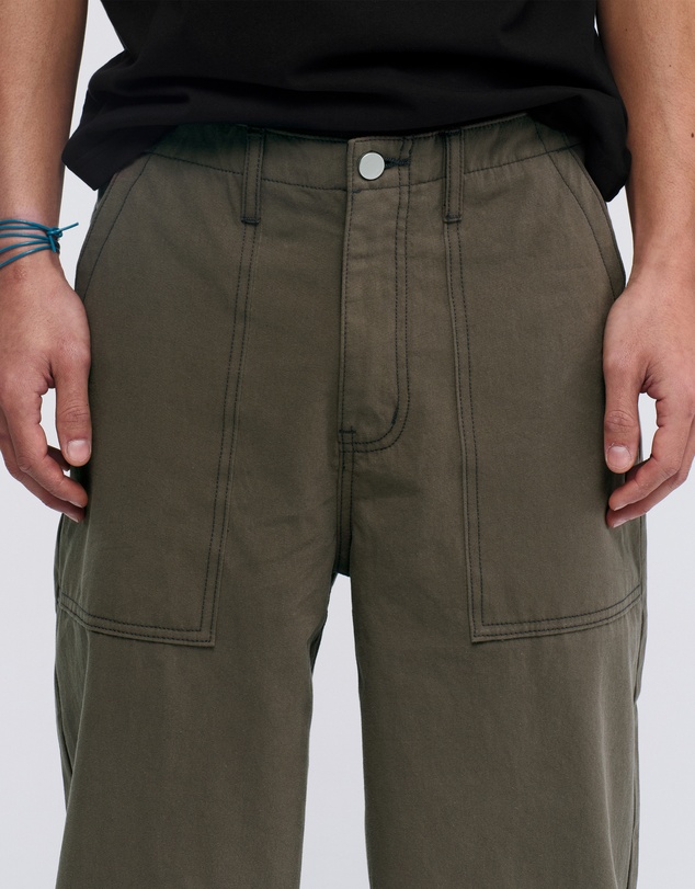 PSEUSHI - Loose Cut Canvas Fatigue Pants