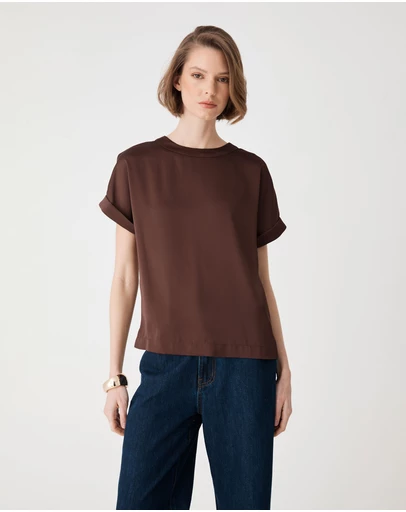 Forcast - Cameron Satin Tee