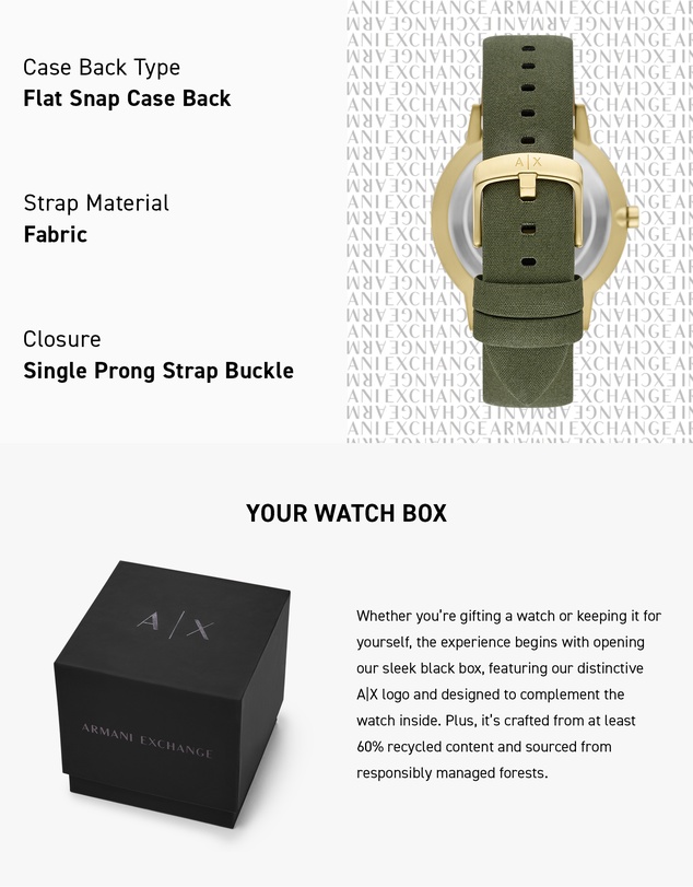 Armani Exchange - Green Analogue Watch
