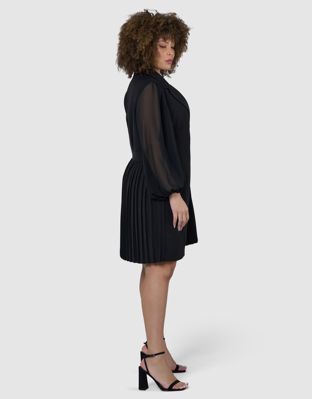 Pink Dusk by Curve Project - Feverish Nights Tuxedo Mini Dress
