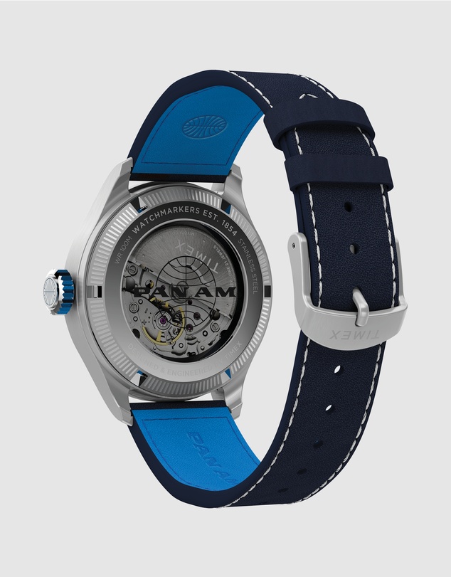 TIMEX - Timex x Pan Am® Waterbury Ace 41mm Leather Strap Watch