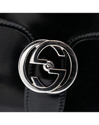 Pre-Loved by Azura Reborn - Pre-Loved Medium Polished Calfskin Dollar Interlocking G Crossbody