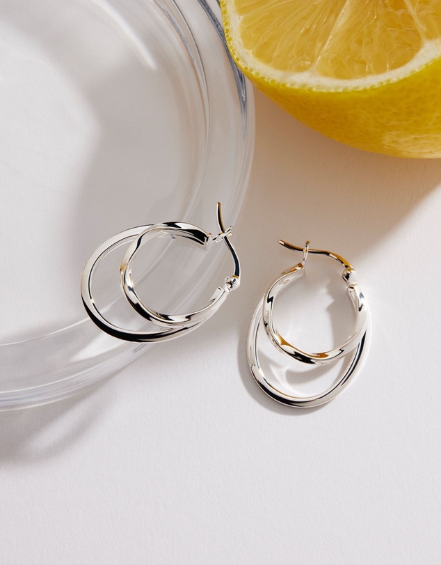 Najo - Sea of Change Silver Hoop Earrings
