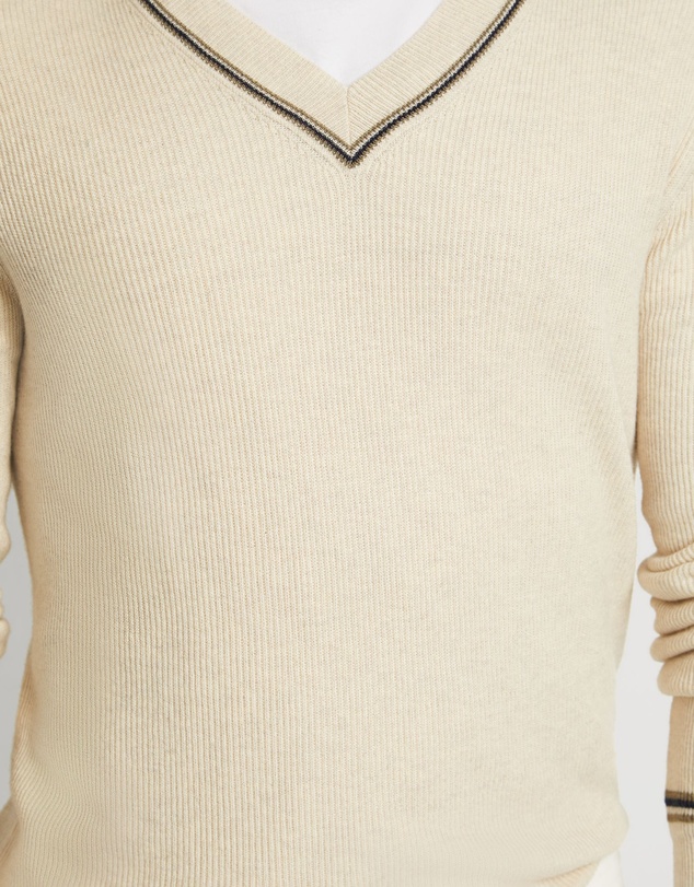Oxford - Bruno Cashmere Blend V-Neck Top