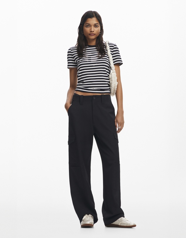 Desigual - Striped heart T-shirt