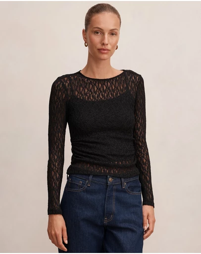 Forever New - Alex Lace Long Sleeves Top