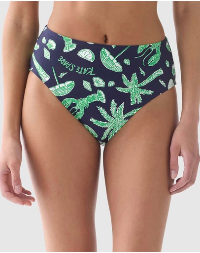 Kate Spade - Beachside High Cut High Waist Bikini Bottom