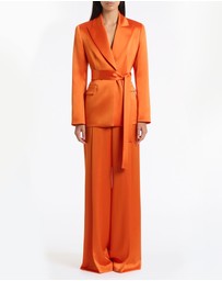 Carla Zampatti - Clementine Satin Acetate Deep Pleat Pant