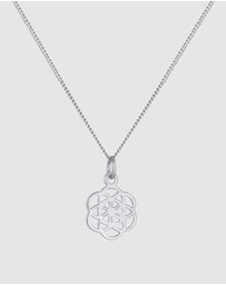 Elli Jewelry - Necklace Flower Of Life Ornament Symbol Flower In 925 Sterling Silver