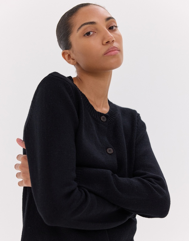 Cloth & Co. - The Vintage Cardigan | Black