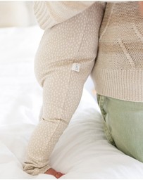 Grow Kindly - Warm Zippee Baby Romper in Oat Little Pod (0.5 TOG)
