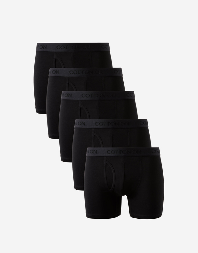 Cotton On - 5 Pack Mens Organic Cotton Boxer Brief