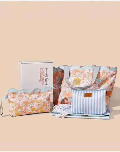 Sky Gazer - Beach Lover's Gift Box Hamper- Floral Azure