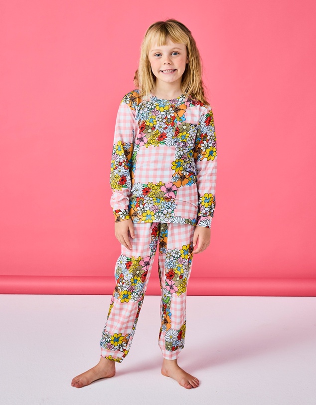 Kip&Co - Garden Wonders Organic Cotton LS Top Pants Pyjama Set - Kids-Teens