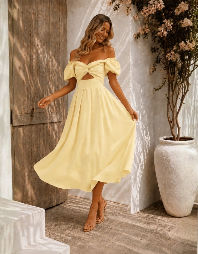 Esther & Co - Anvika Dress - Butter Cream