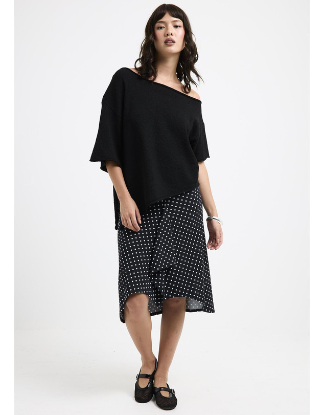 Subtitled - Asymmetric Knit Top