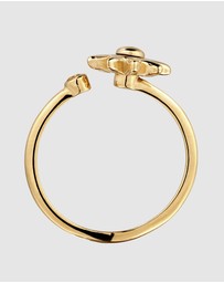 Elli Jewelry - Sunburst Ring in Gold-Plated 925 Sterling Silver