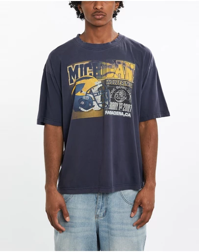 Vintage by The Real Deal - Pre Loved - Vintage NCAA University of Michigan Wolverines Rose Bowl Tee