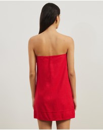Atmos&Here - Koa Strapless Linen Blend Mini Dress
