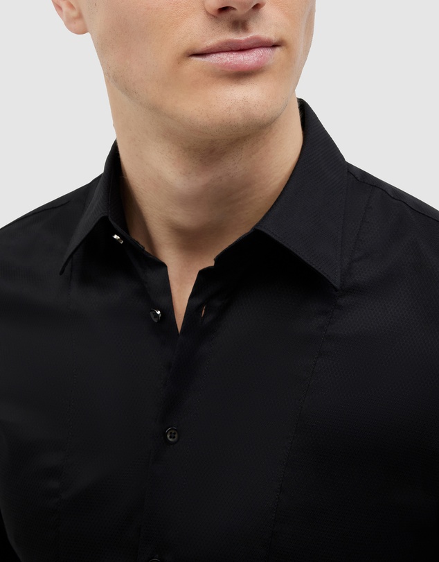 Politix - Slim Long Sleeve Panelled Formal Shirt