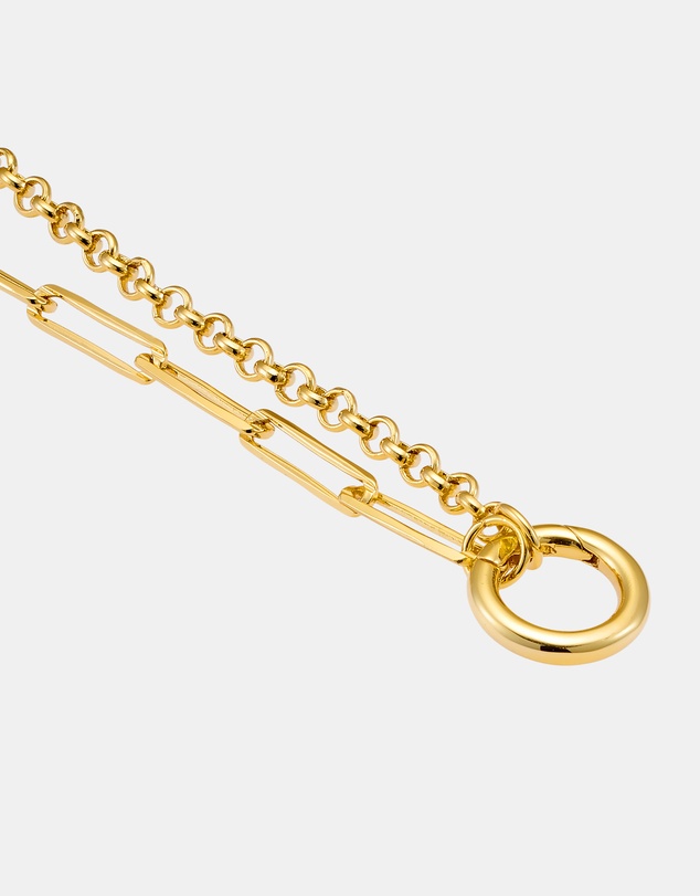 Zoe Olivia - 14K Gold Vermeil Multi Chain 'O' Link Necklace