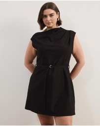 Atmos&Here Curvy - Ava Slash Neck Mini Dress