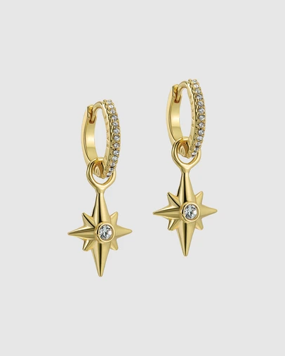 Ted Baker - SINA: Star Charm Crystal Huggie Earrings