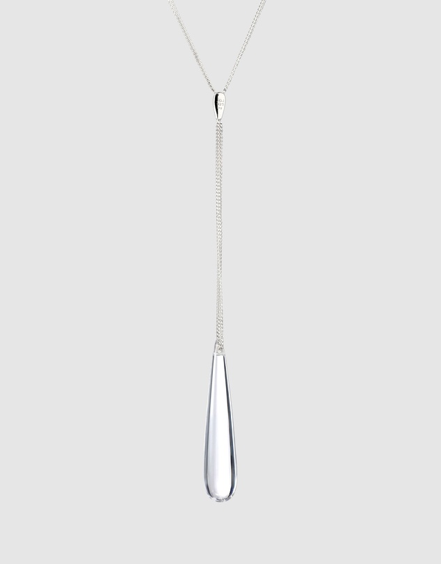 Elli Jewelry - Resin Teardrop Y-Necklace in 925 Silver