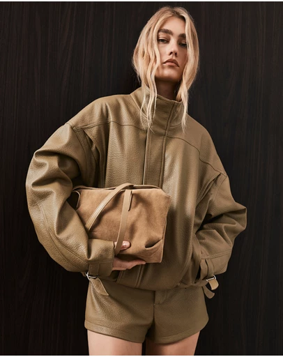 Nakedvice - The Poppy Blonde Suede Bag