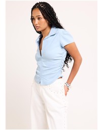 Insight - Sydney Ruched Zip Shirt