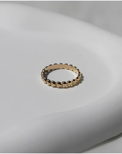 Elli Jewelry - Ring Heart Valentine 925 Sterling Silver Gold-Plated