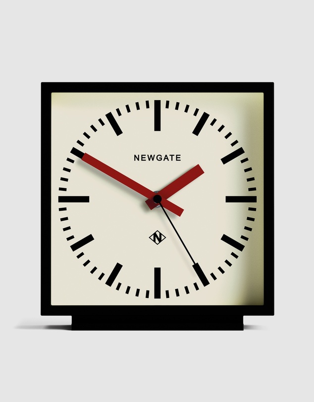Newgate - Newgate Amp Mantel Clock Black With Red Hands