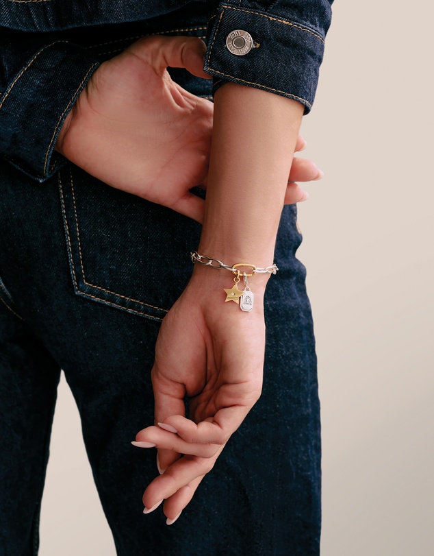 THOMAS SABO - THOMAS SABO Connect Charm star with white stone in Gold