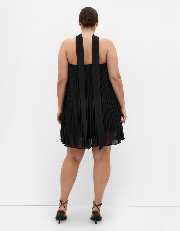 City Chic - Aida Strapless Pleat Mini Dress - black