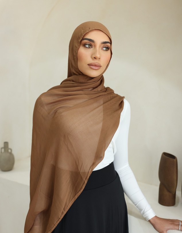 Mod Squad - Double Stitch Hijab- Pecan