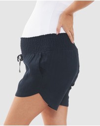 Ripe Maternity - Indi Shirred Linen Short