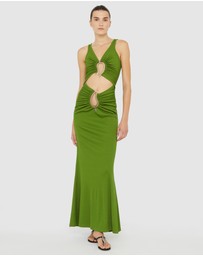 Christopher Esber - Paisley Rushed Disconnect Tank Dress