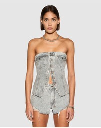 Ksubi - RETRO BUSTIER DIME KRYSTAL