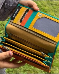 Pierre Cardin - Pierre Cardin Multi Colour Leather Ladies Wallet