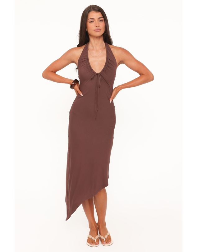 Petal & Pup - Jordie Midi Dress - Dark Brown