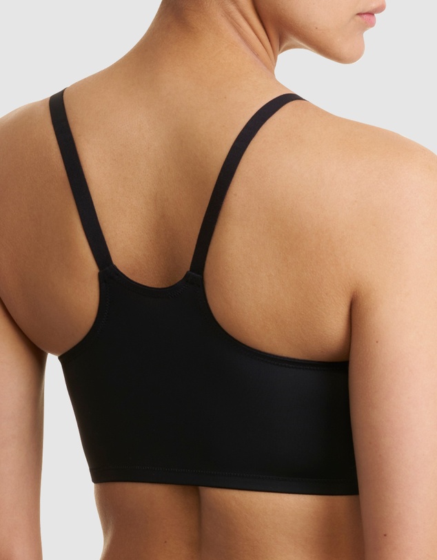 Natori - Pretty Smooth Zip Front Pocketed Post-Surgery Bra With Cotton & Lace