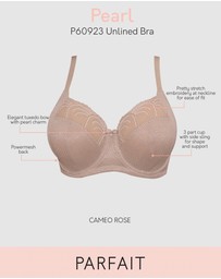 Parfait - Pearl Wired Unlined Full Bust Bra With Embroidery