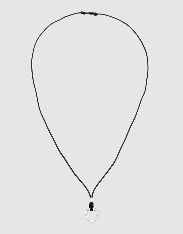 Kuzzoi - ICONIC EXCLUSIVE - Long Nylon Necklace with Sterling Silver Charm Carrier