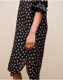 Trenery - Spot Relaxed Shirt Dress in Black