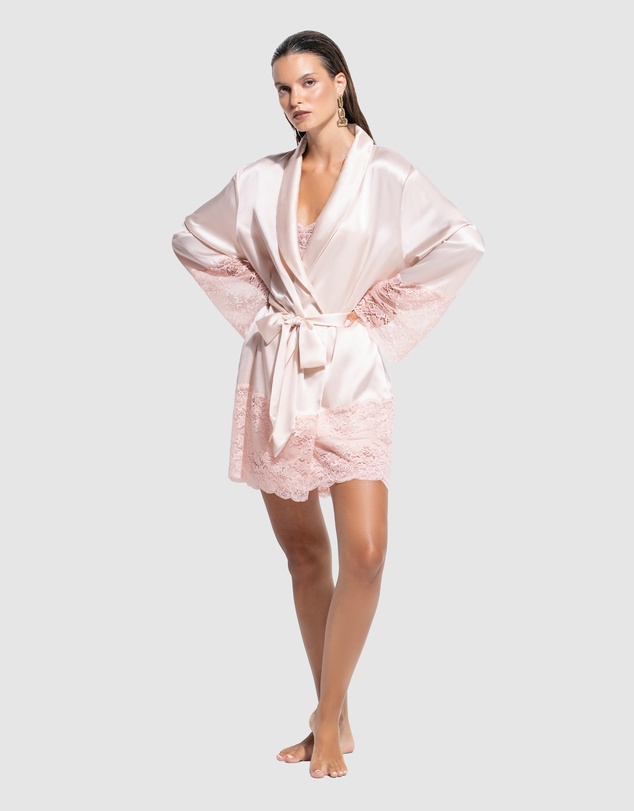GINIA - Silk Lace Robe